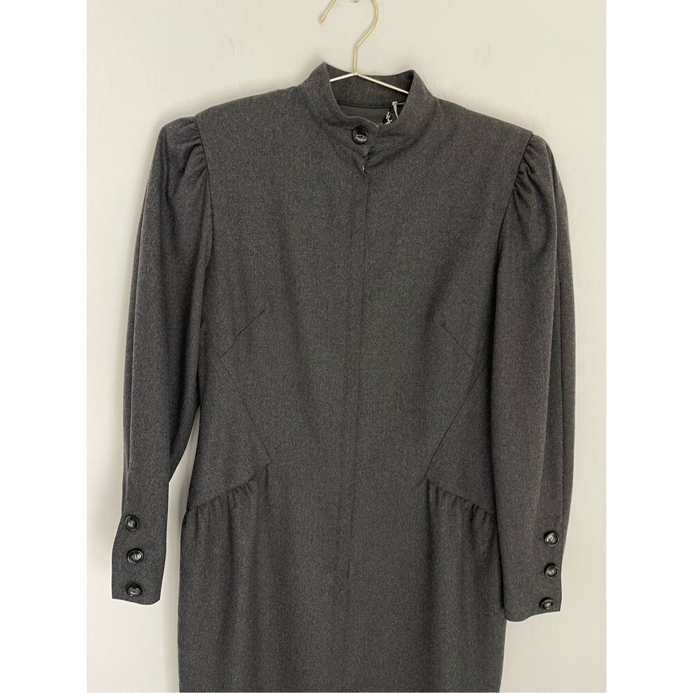 Adele Simpson High Neckline 100% Wool Vintage Dre… - image 2